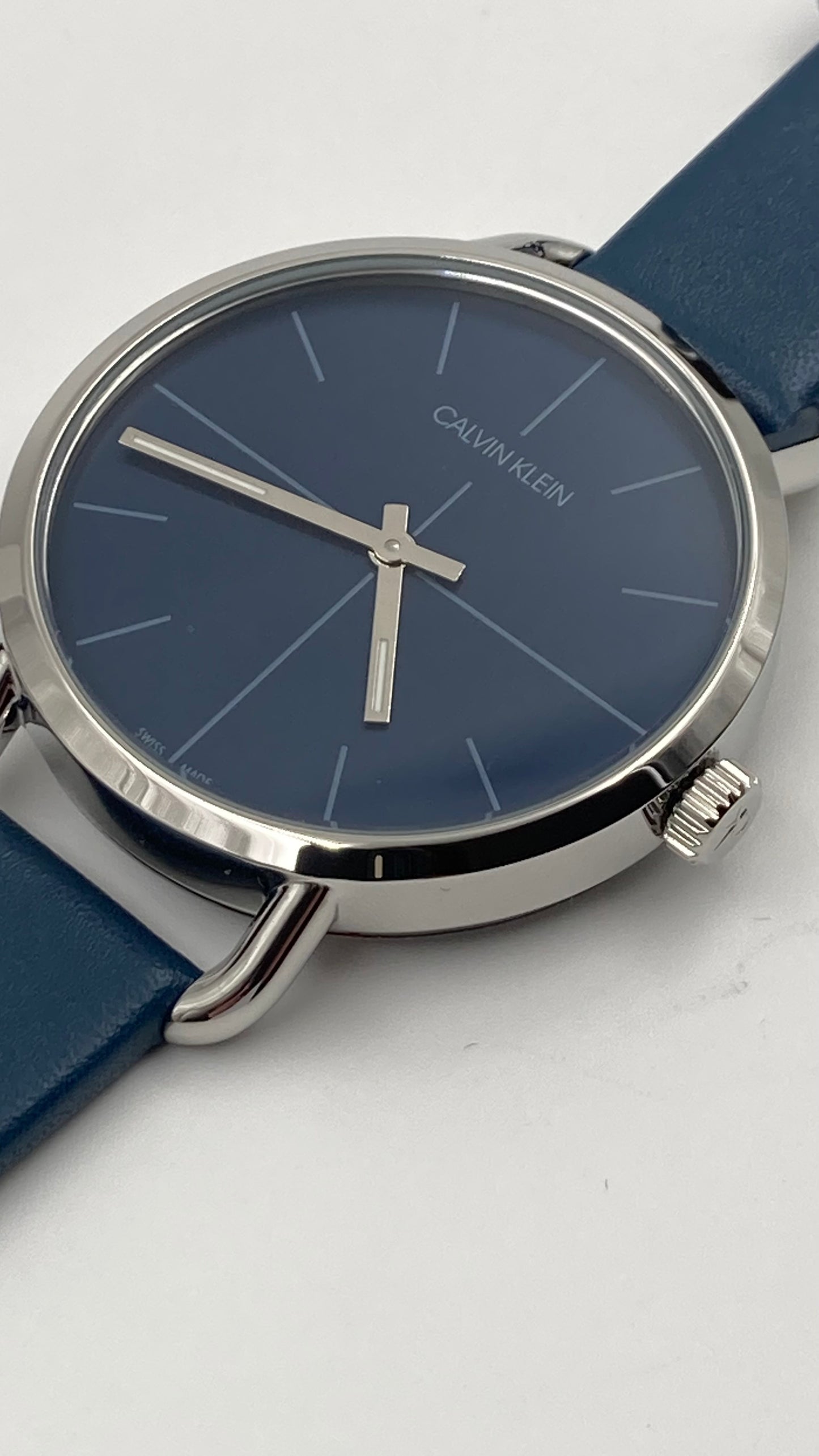 New Swiss Made CALVIN KLEIN Even Quartz Blue Dial Ladies Watch
