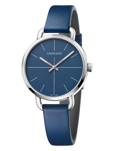 New Swiss Made CALVIN KLEIN Even Quartz Blue Dial Ladies Watch