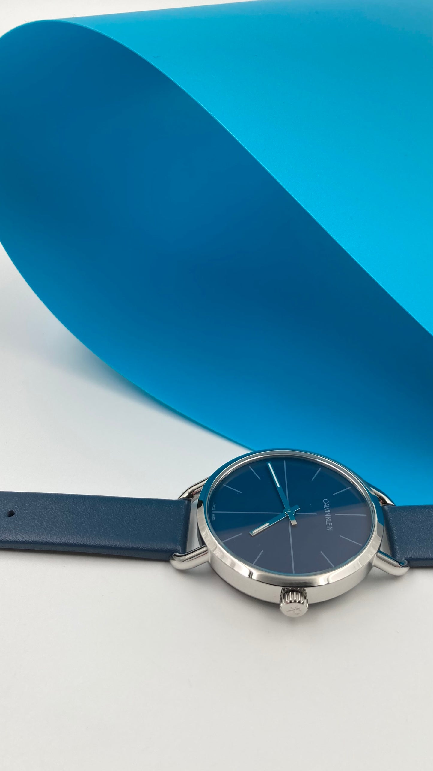 New Swiss Made CALVIN KLEIN Even Quartz Blue Dial Ladies Watch