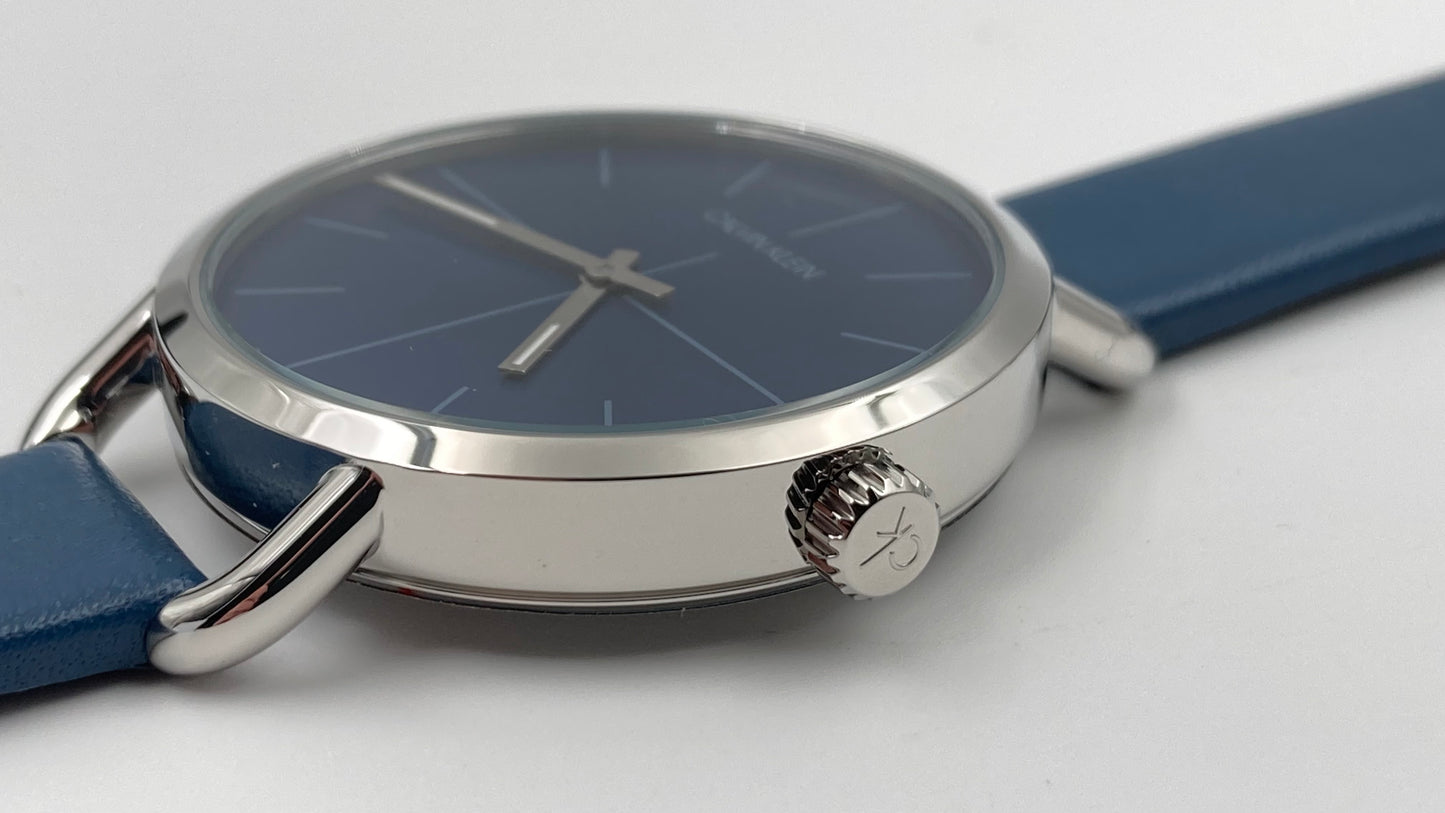 New Swiss Made CALVIN KLEIN Even Quartz Blue Dial Ladies Watch