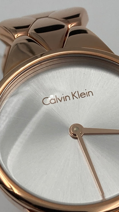 New Swiss Made CALVIN KLEIN Snake Quartz Silver Dial Ladies Watch