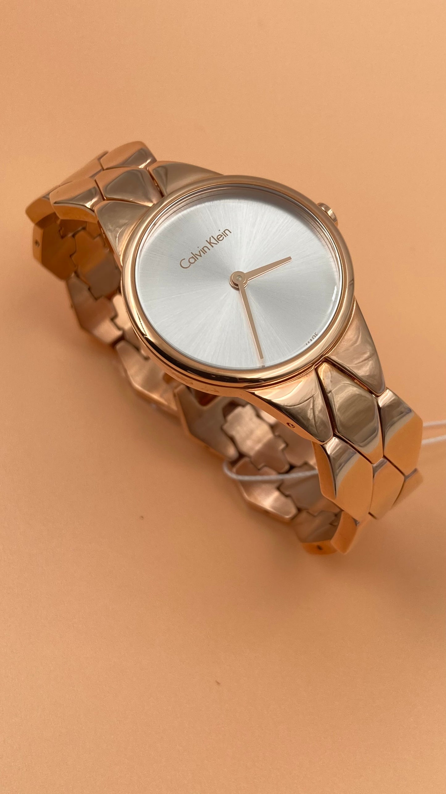 New Swiss Made CALVIN KLEIN Snake Quartz Silver Dial Ladies Watch