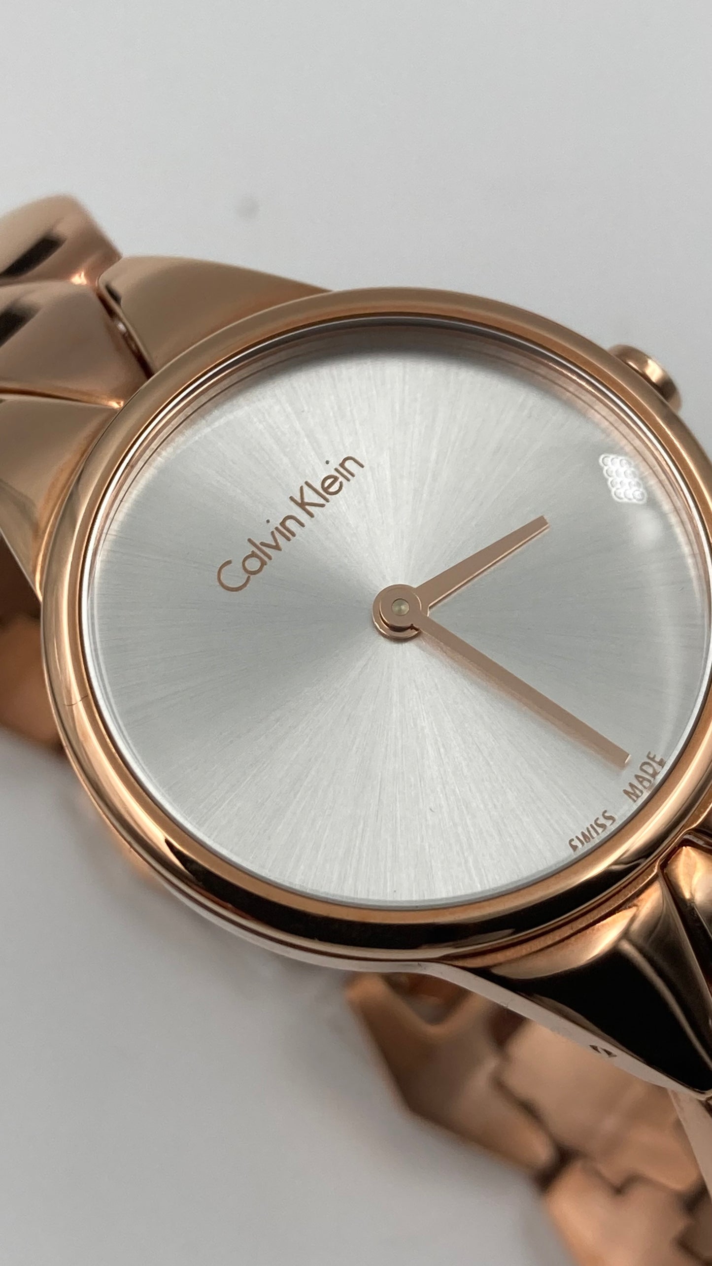 New Swiss Made CALVIN KLEIN Snake Quartz Silver Dial Ladies Watch