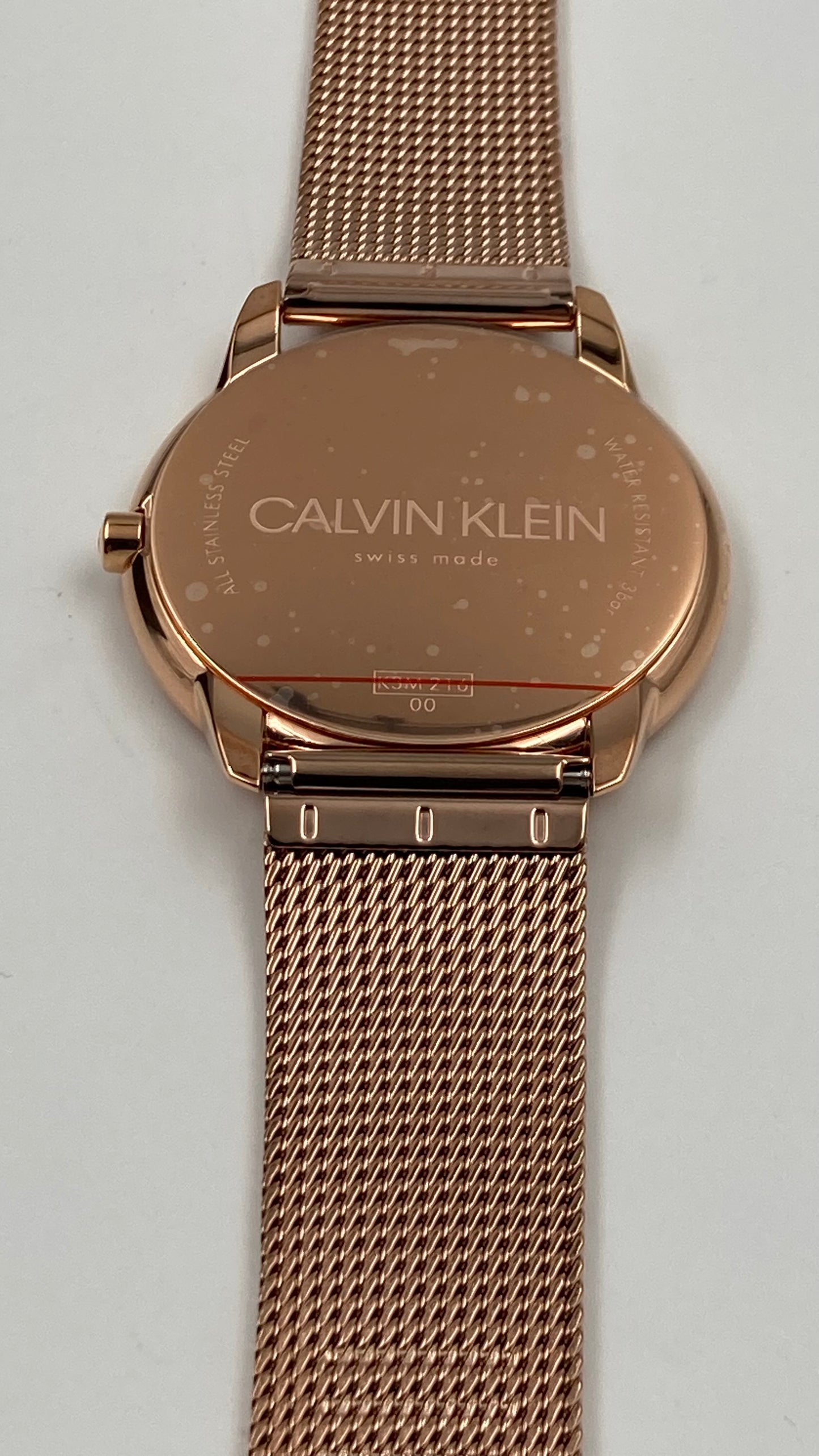 Neue, in der Schweiz hergestellte CALVIN KLEIN Unisex-Armbanduhr „Minimal“ in Roségold