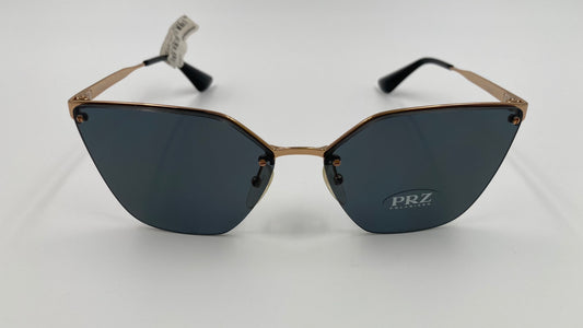 *NEW* PRADA PR68T 7OE-5Z1 SUNGLASSES - ANTIQUE GOLD/POLARIZED/GREY