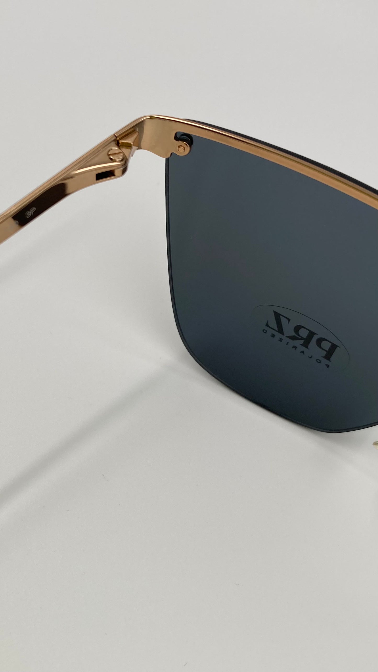 *NEW* PRADA PR68T 7OE-5Z1 SUNGLASSES - ANTIQUE GOLD/POLARIZED/GREY