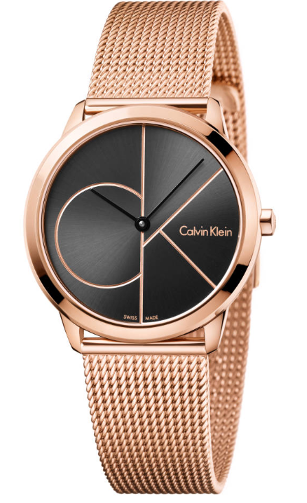 New Swiss Made CALVIN KLEIN Minimal Quartz Black Dial Ladies Watch