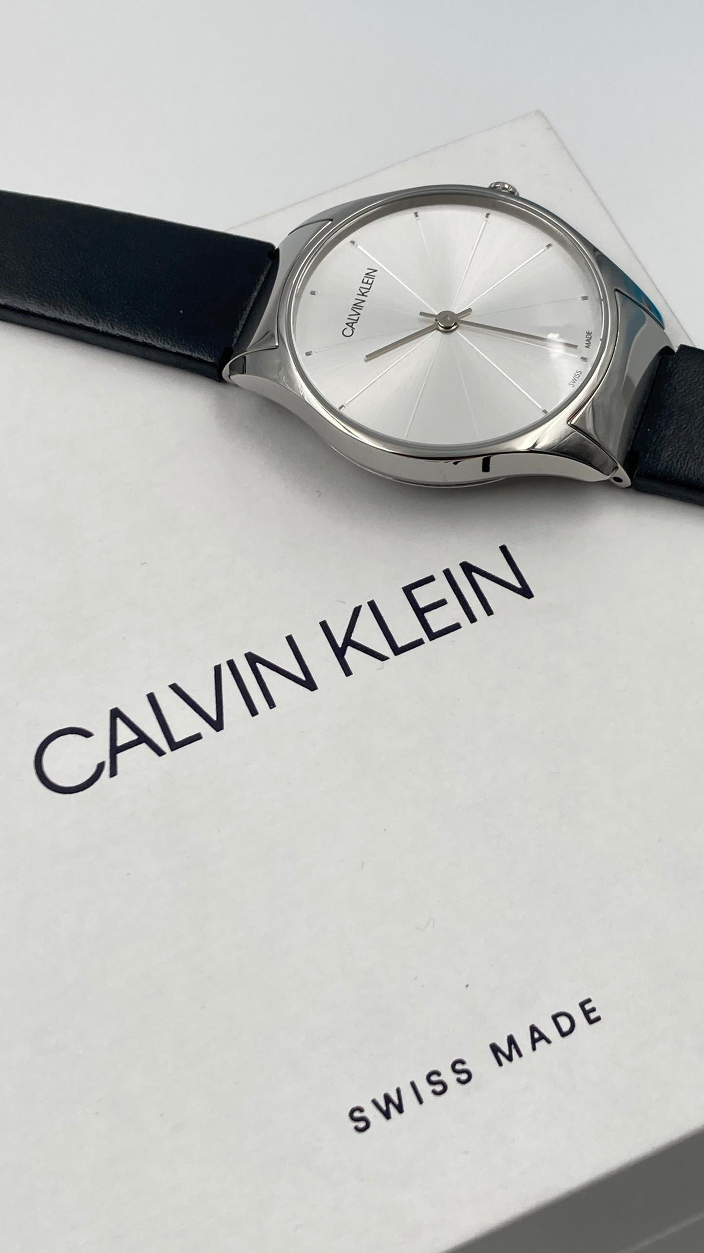 New Swiss Made CALVIN KLEIN Classic Quartz Silver Dial Ladies Watch