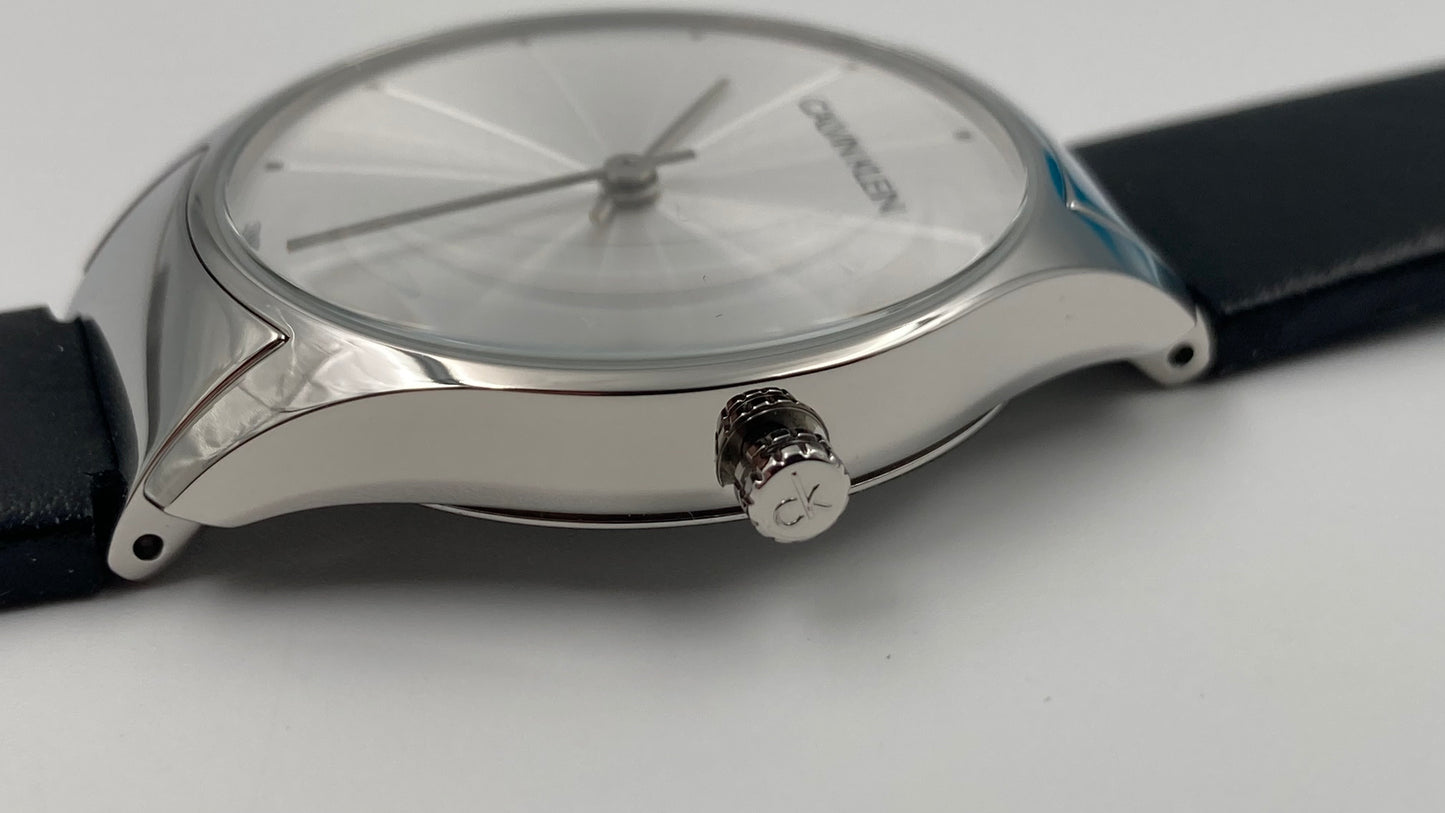 New Swiss Made CALVIN KLEIN Classic Quartz Silver Dial Ladies Watch