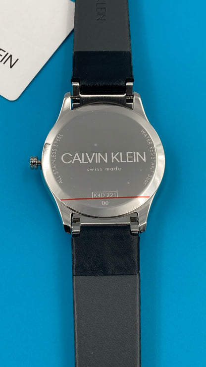 New Swiss Made CALVIN KLEIN Classic Quartz Silver Dial Ladies Watch