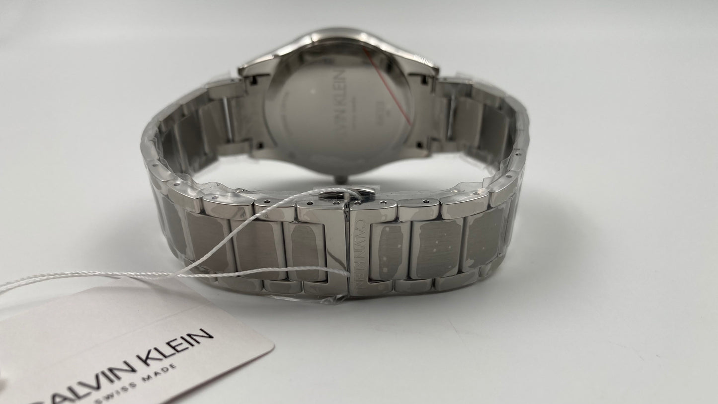 New Swiss Made CALVIN KLEIN Quartz Grey Dial Men's Watch