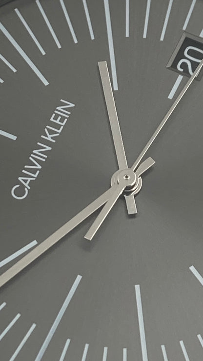 New Swiss Made CALVIN KLEIN Quartz Grey Dial Men's Watch