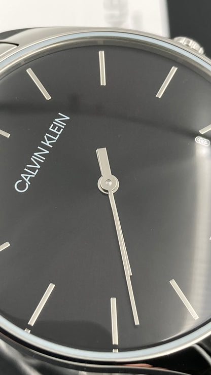 New Swiss Made CALVIN KLEIN Watch Classic Quartz Black Dial Men's Watch