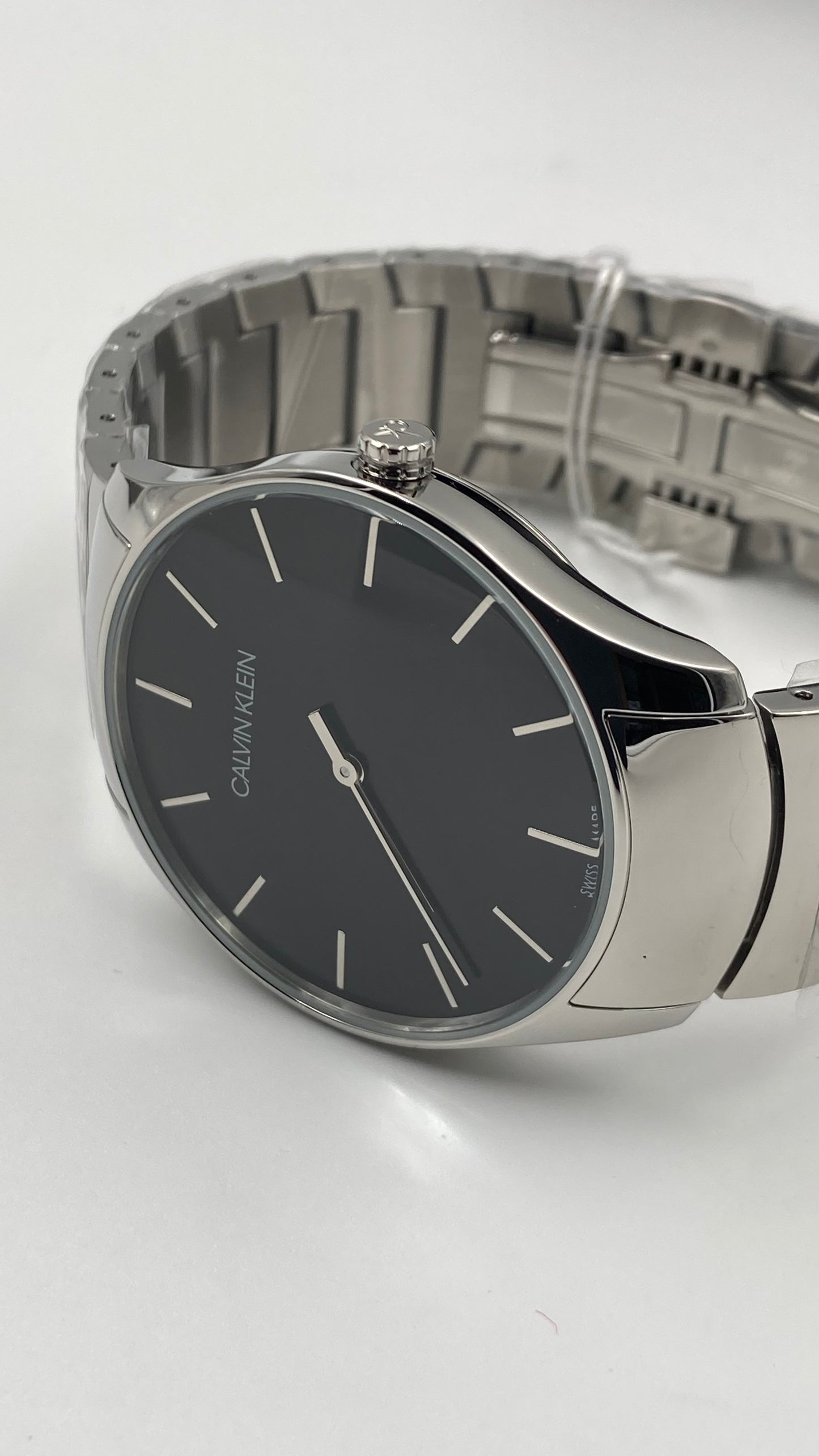 New Swiss Made CALVIN KLEIN Watch Classic Quartz Black Dial Men's Watch