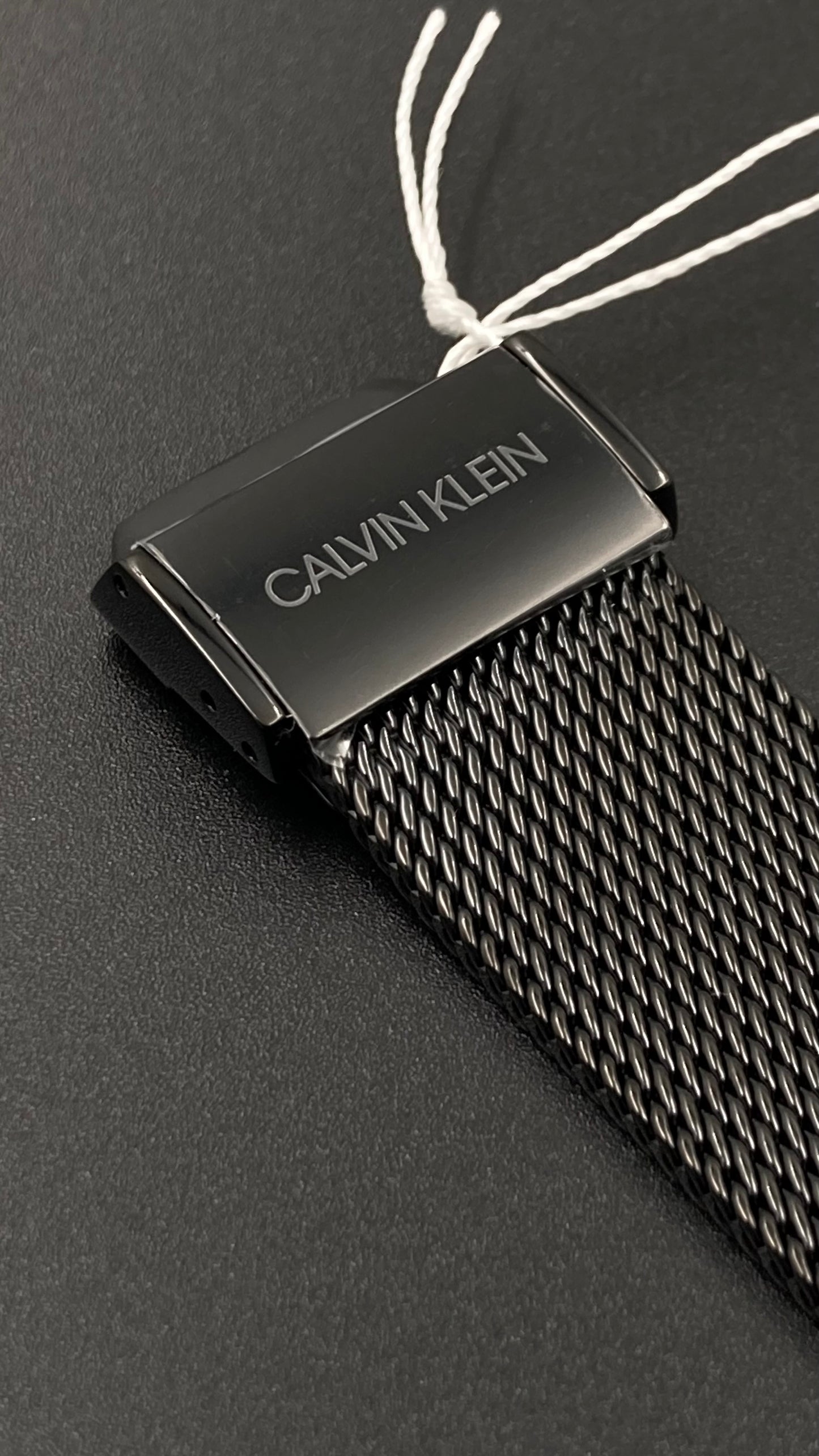 Neu Swiss Made Calvin Klein Herren Quarzuhr Edelstahl Schwarz Zifferblatt 40mmWa 