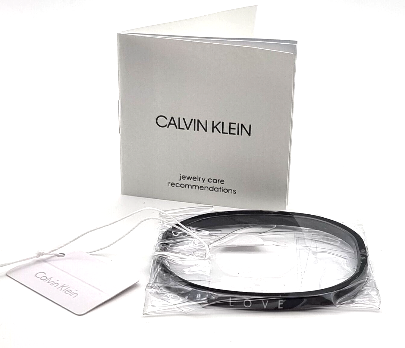 New CALVIN KLEIN ARMREIF HOOK "LOVE" SCHWARZ/WEISS - XS