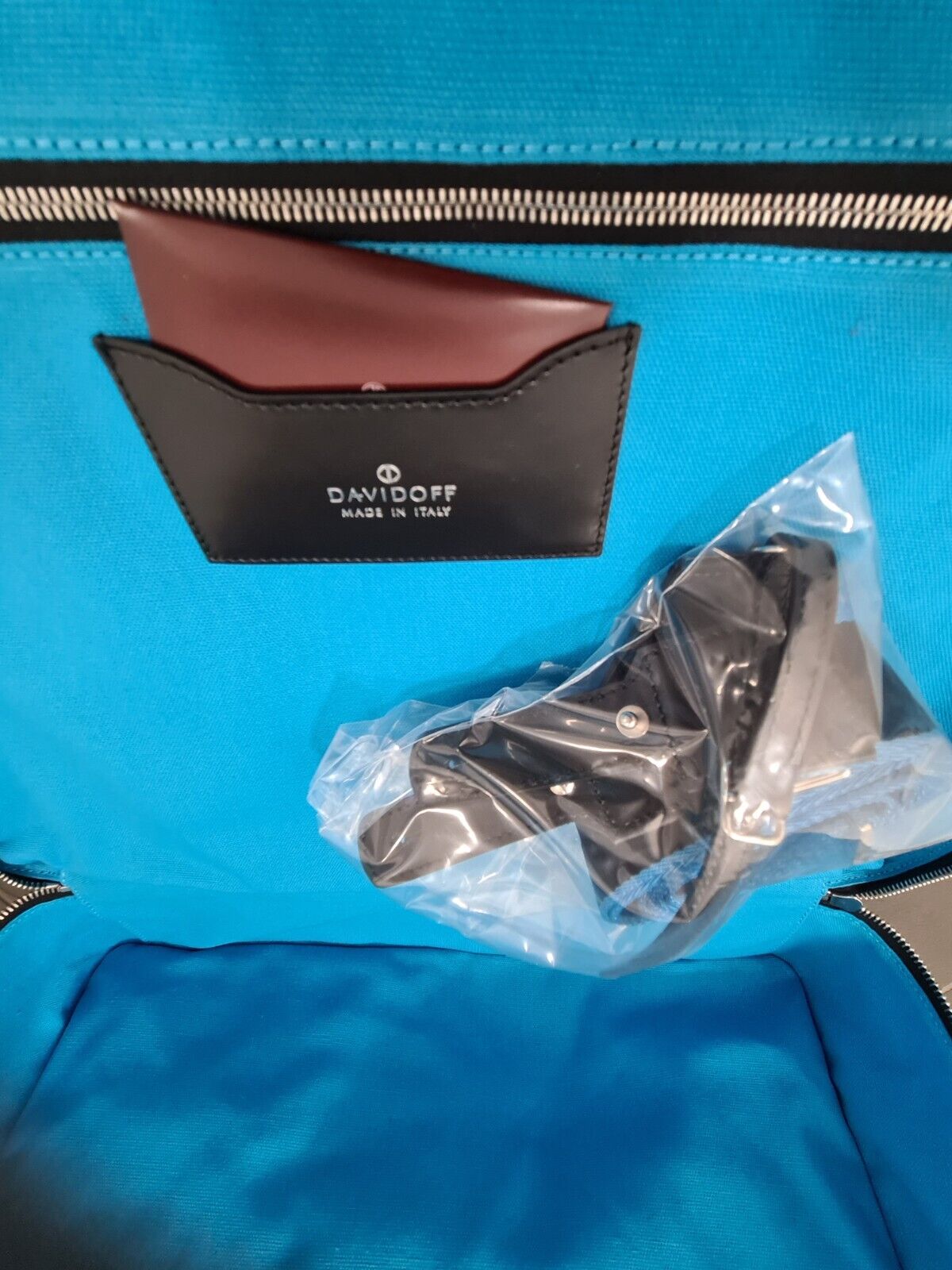 Neu DAVIDOFF LG COLORAMA SOFT SUITCASE 2 REISSVERSCHLÜSSE - BLAU