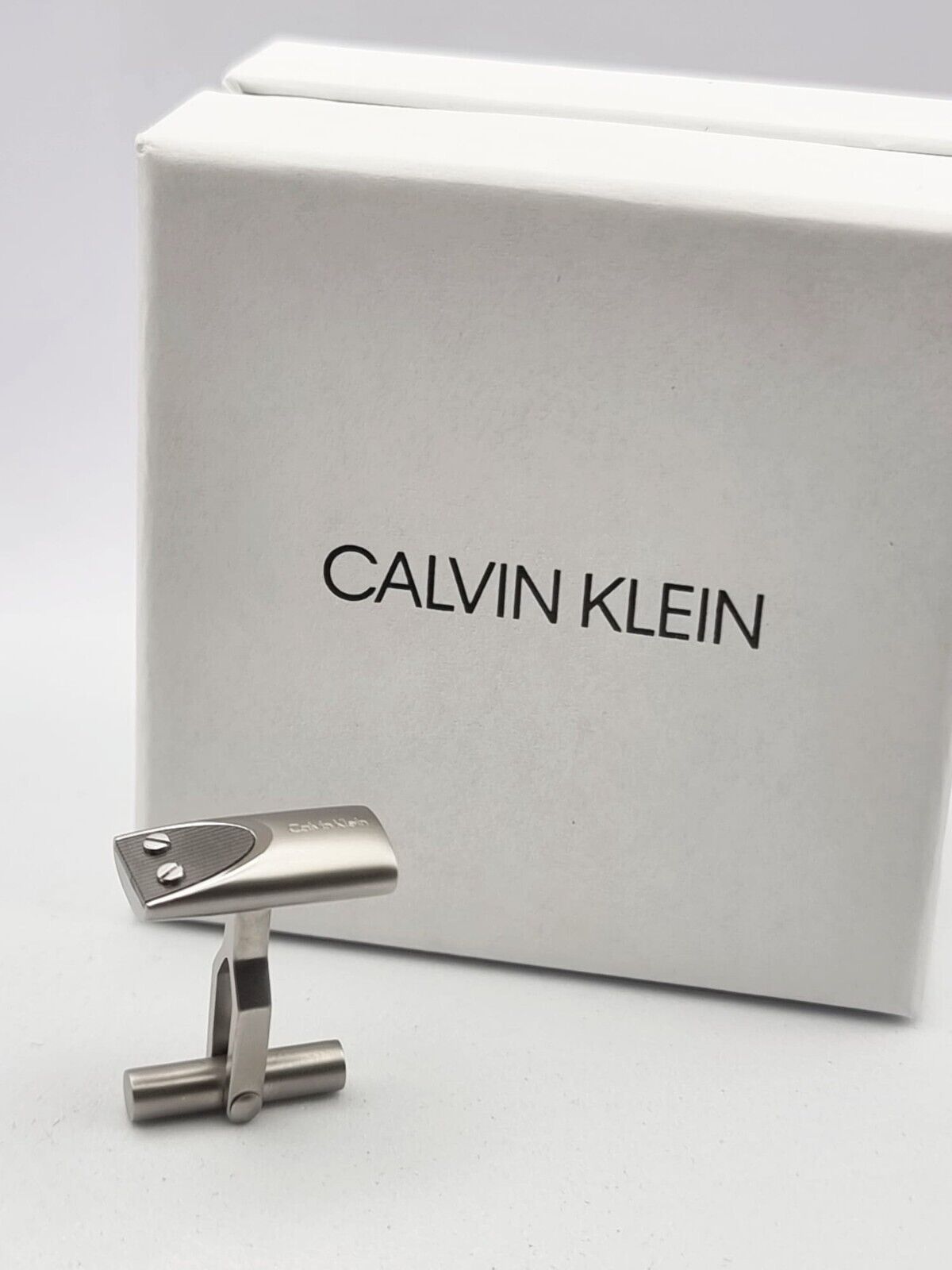 New CALVIN KLEIN AUDACIOUS CUFFLINKS KJ4CMC280100 - SILVER/BLACK