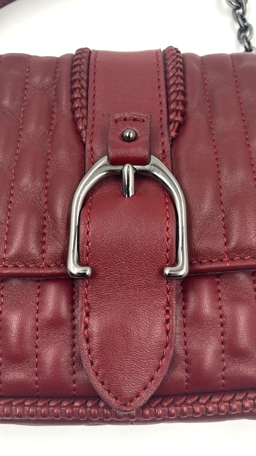 LONGCHAMP AMAZONE MATELASSE CROSS BODY - S - BURGUNDY