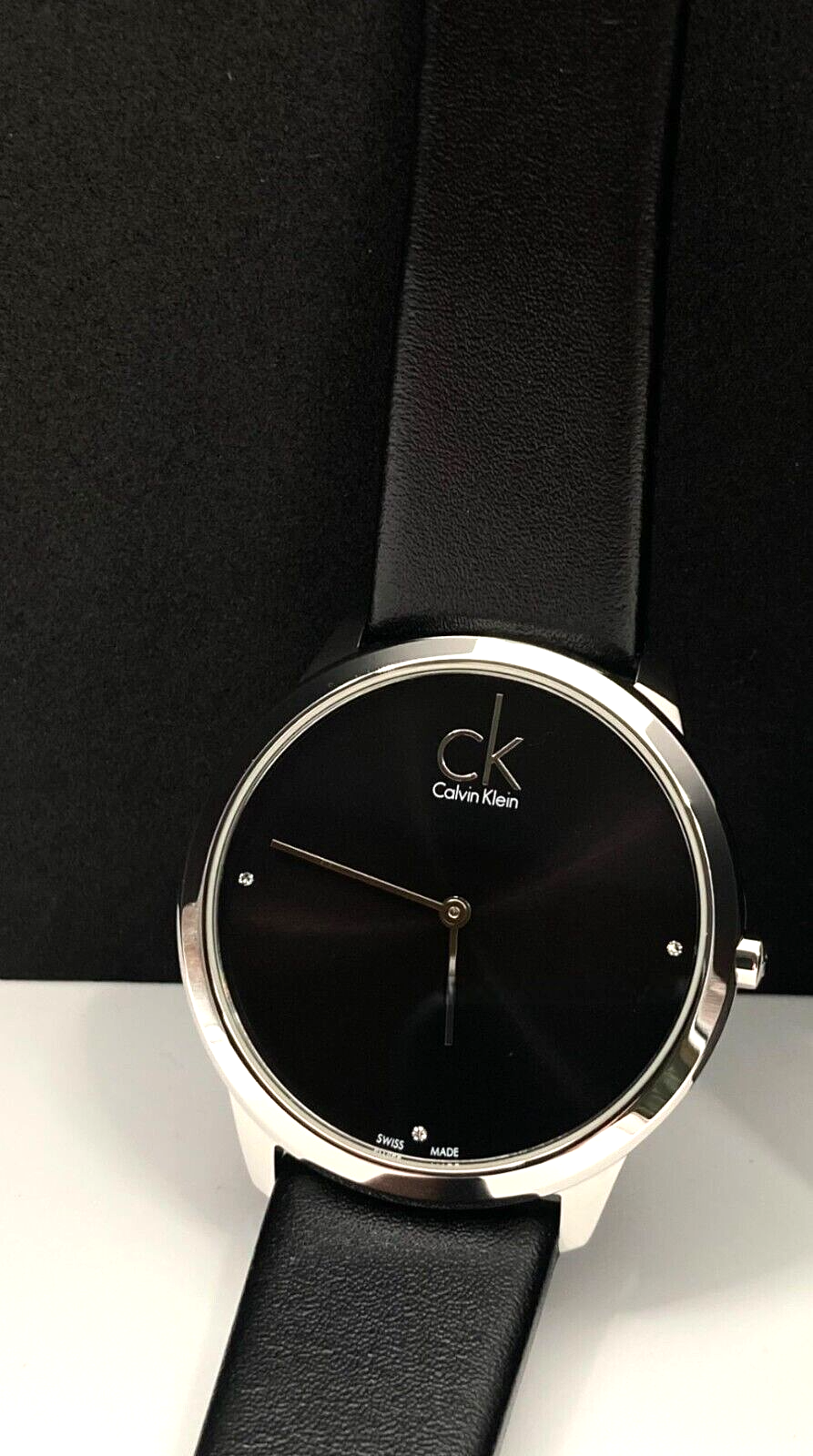 New Swiss Made CALVIN KLEIN Minimal Quartz Diamond Men's Watch