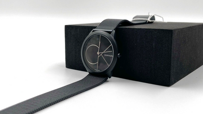 New Swiss Made CALVIN KLEIN Minimal Quartz Black Dial Ladies Watch