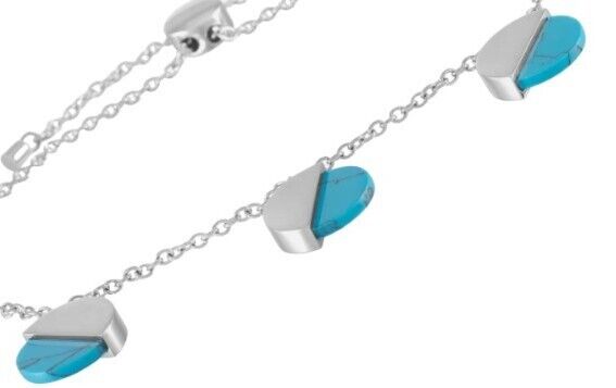 Neu CALVIN KLEIN SPICY KJ8RLB040100 EDELSTAHLARMBAND - TÜRKIS