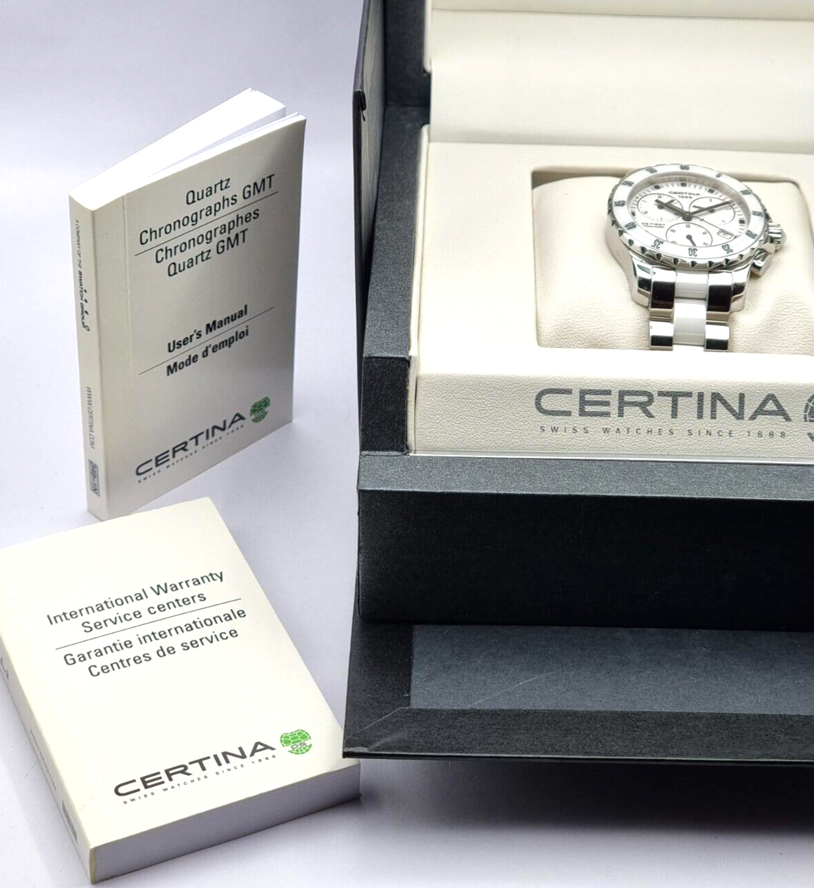 New CERTINA DS FIRST LADY CERAMIC CHRONOGRAPH - WHITE