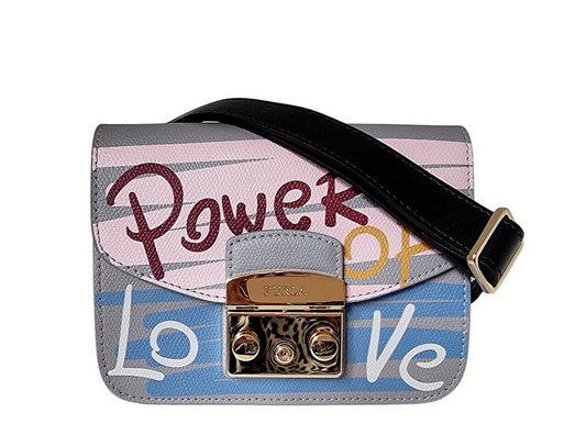 Neu FURLA METROPOLIS MINI UMHÄNGETASCHE – LIMITIERTE AUFLAGE – POWER OF LOVE