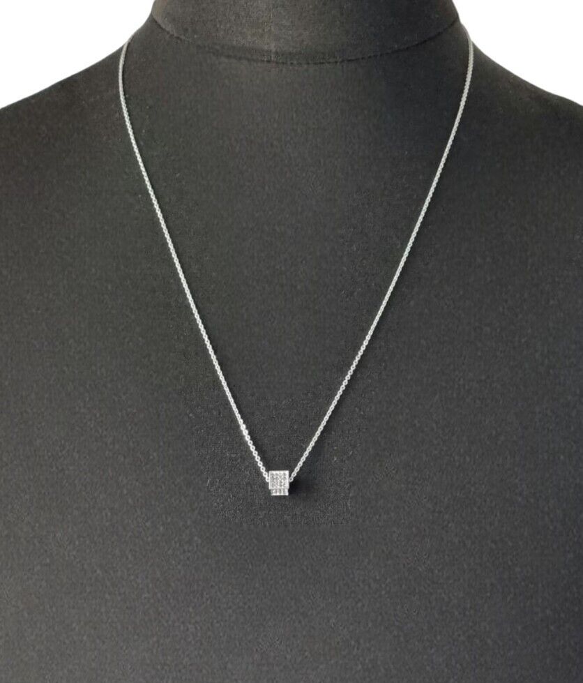 New CALVIN KLEIN ROCKING KJ9CAN040100 STAINLESS STEEL NECKLACE - GREY CRYSTALS