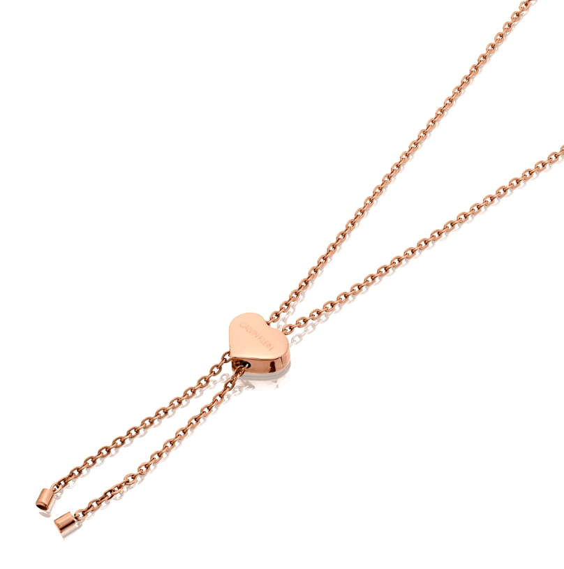 New CALVIN KLEIN SIDE KJ5QPN100300 STAINLESS STEEL NECKLACE - ROSE GOLD