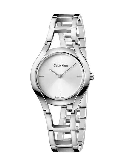 New Swiss Made CALVIN KLEIN Class Silver Dial Stainless Steel Ladies Watch