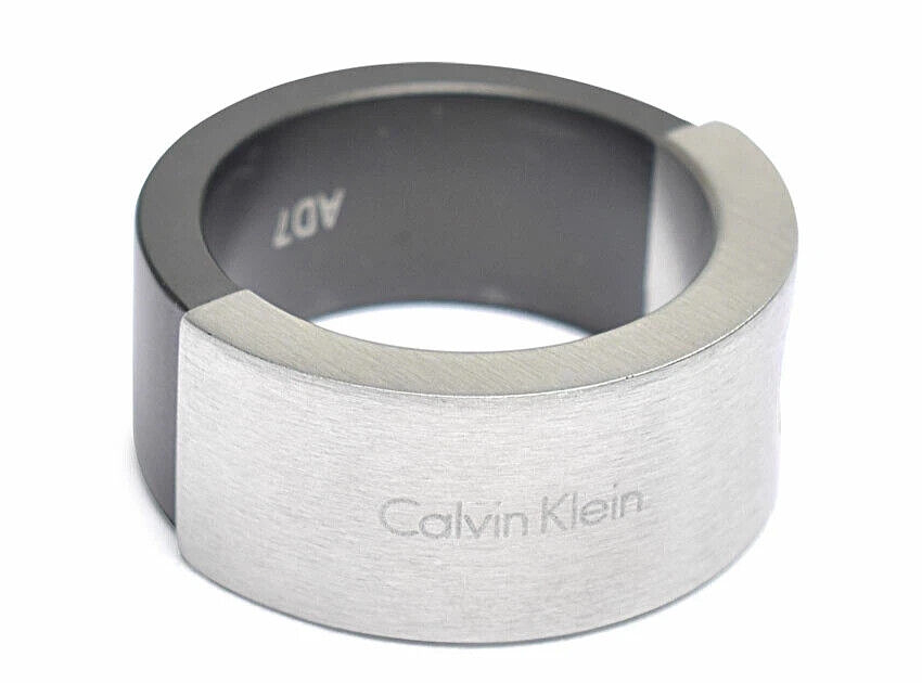 New CALVIN KLEIN RING MAGNET EDELSTAHL/SCHWARZ - Gr.  55