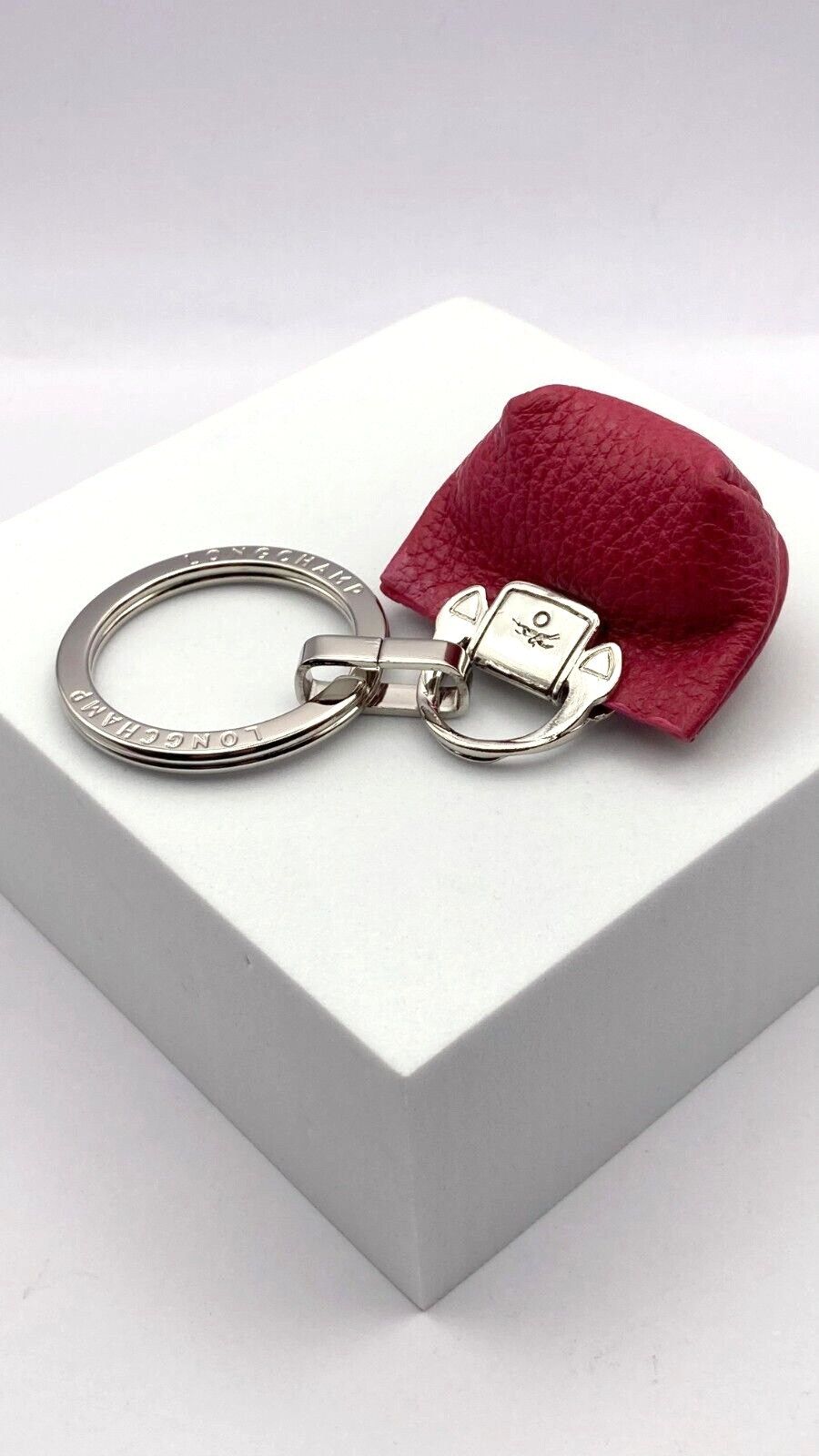 LONGCHAMP LE PLIAGE CUIR KEY CHAIN - PINK