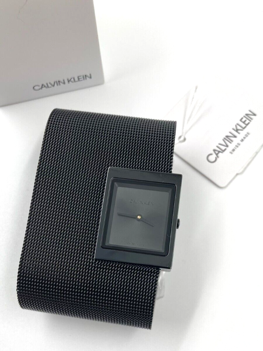 New Swiss Made CALVIN KLEIN Ladies Black Dial Watch