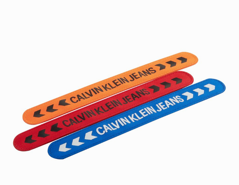 New CALVIN KLEIN JEANS HIT&FUN KJJLDB850200 BRACELETS - ORANGE/RED/BLUE