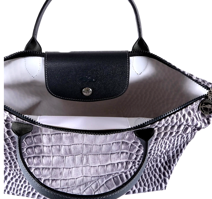 LONGCHAMP CROCO TOP HANDLE BAG - S