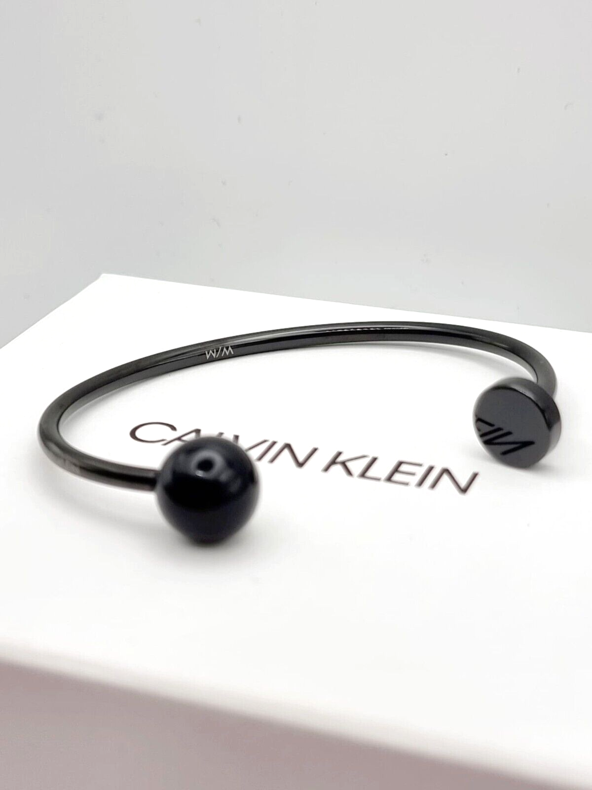 New CALVIN KLEIN BUBBLY KJ9RBF14010M STAINLESS STEEL BLACK PVD BRACELET - M