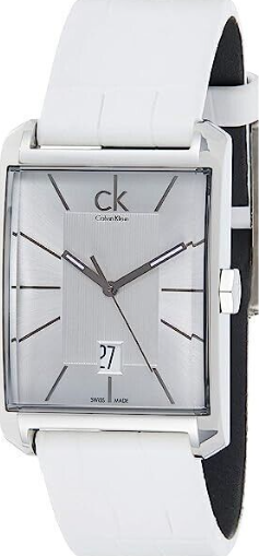 New Swiss Made CALVIN KLEIN Window Silver Dial Men's Watch