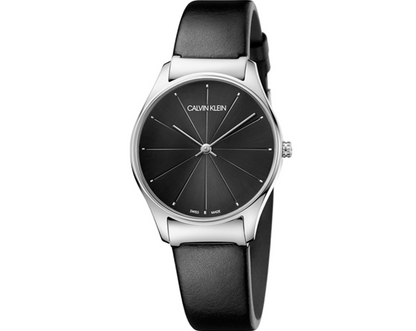 New Swiss Made CALVIN KLEIN Classic Quartz Black Dial Ladies Watch