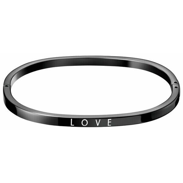 New CALVIN KLEIN ARMREIF HOOK "LOVE" SCHWARZ/WEISS - XS