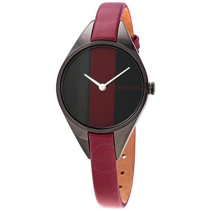 New Swiss Made CALVIN KLEIN Rebel Red and Black Dial Ladies Watch