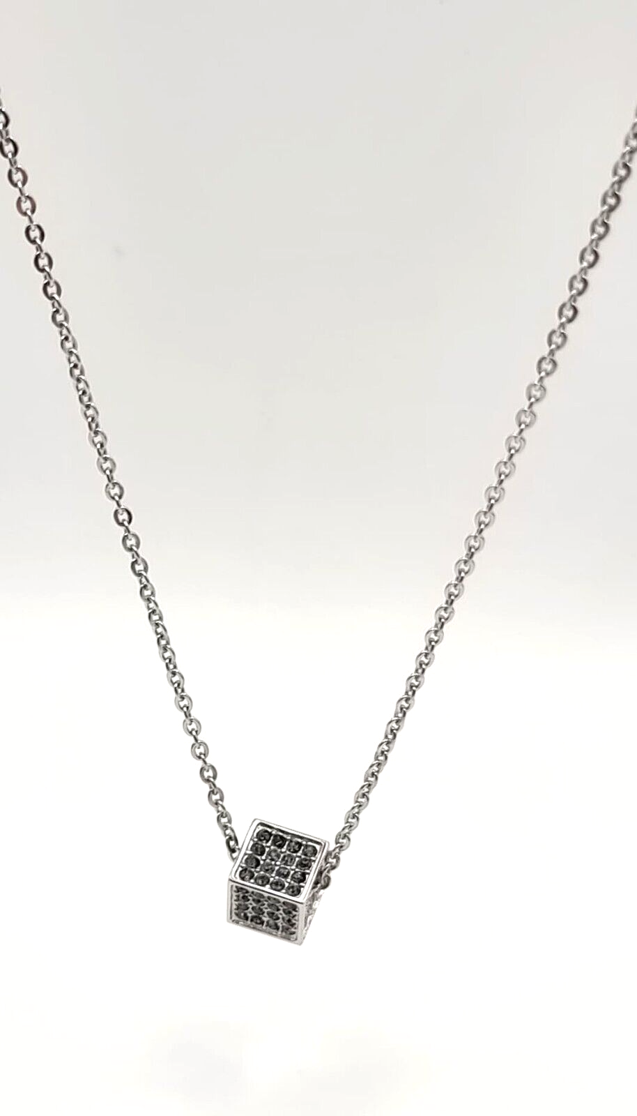 New CALVIN KLEIN ROCKING KJ9CAN040100 STAINLESS STEEL NECKLACE - GREY CRYSTALS