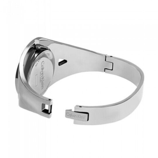 New Swiss Made CALVIN KLEIN Sensual Silver Dial Medium Bangle Ladies Watch