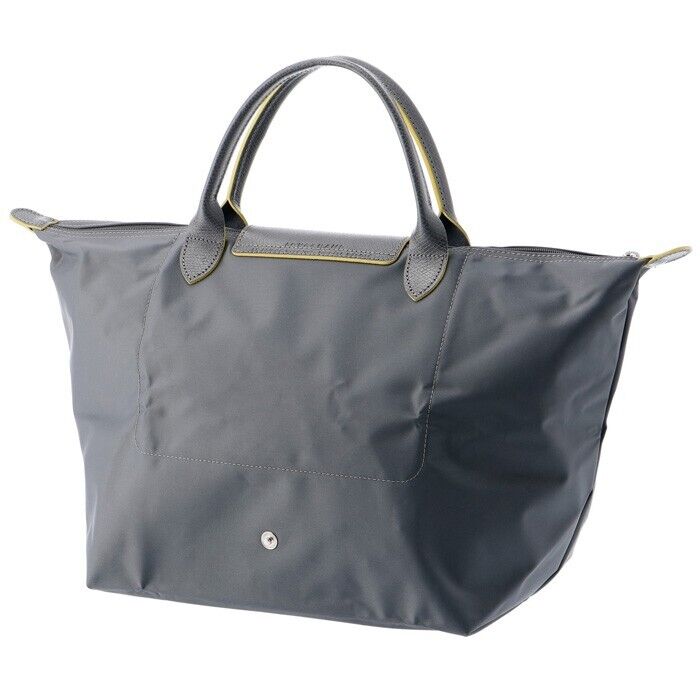 New LONGCHAMP LE PLIAGE CLUB TOP HANDLE BAG MEDIUM - GUN METAL