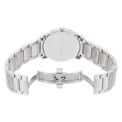 Neue, in der Schweiz hergestellte CALVIN KLEIN City Extension-Quarzuhr mit schwarzem Zifferblatt für Unisex