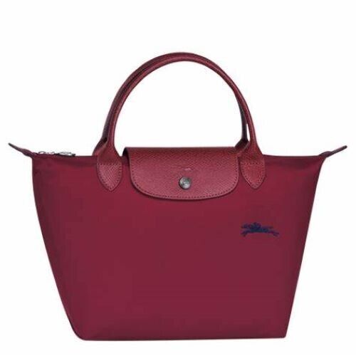 New LONGCHAMP LE PLIAGE CLUB TOP HANDLE BAG SMALL - GARNET RED