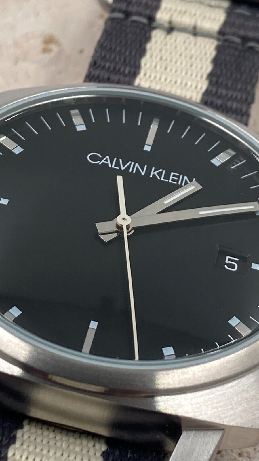 New Swiss Made CALVIN KLEIN Fraternity Quartz Black Dial Men's Watch