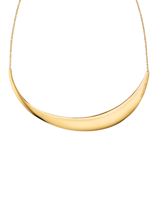 New CALVIN KLEIN GROOVY KJ8QJJ100100 CHOKER NECKLACE - GOLD