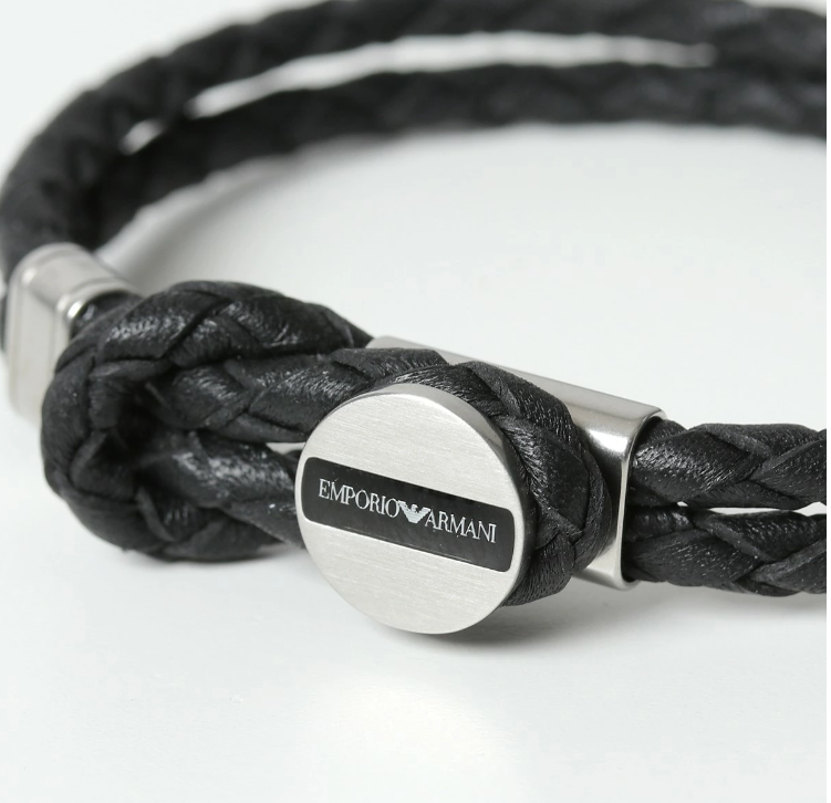 Neu EMPORIO ARMANI Herren Lederarmband