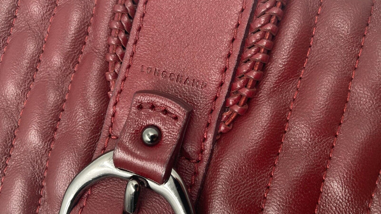 LONGCHAMP AMAZONE MATELASSE CROSS BODY - S - BURGUNDY